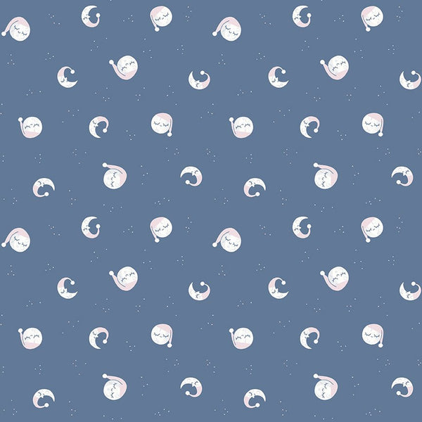 Twinkle Little Star Quilt Fabric Goodnight Moon Denim by Natàlia Juan Abelló C16302 - DENIM - Jammin Threads