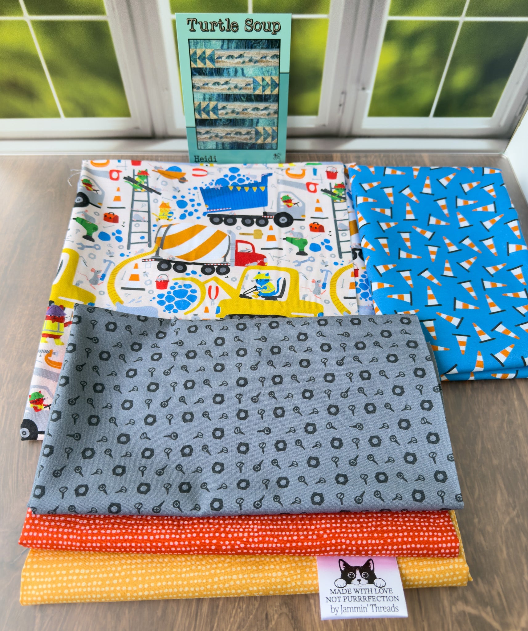 Under Construction Quilt Kit for Babies and Children– Featuring Turtle Soup Pattern by Villa Rosa Designs - Jammin Threads
