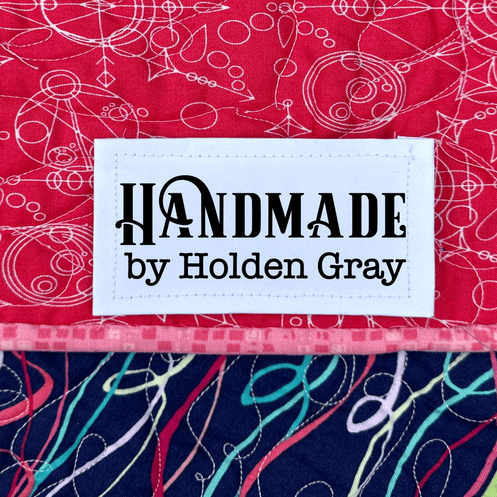Personalized Handmade Quilt Label – Custom Name Cotton or Polyester Label - Jammin Threads