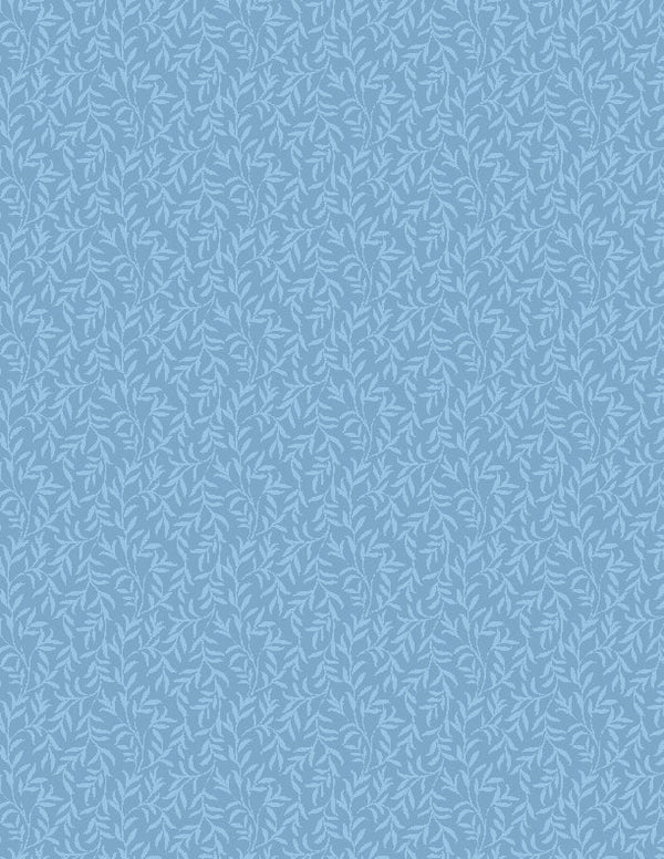 Viney Leaves Light Denim Quilt Fabric by Wilmington Prints 1817 39142 401 - Jammin Threads