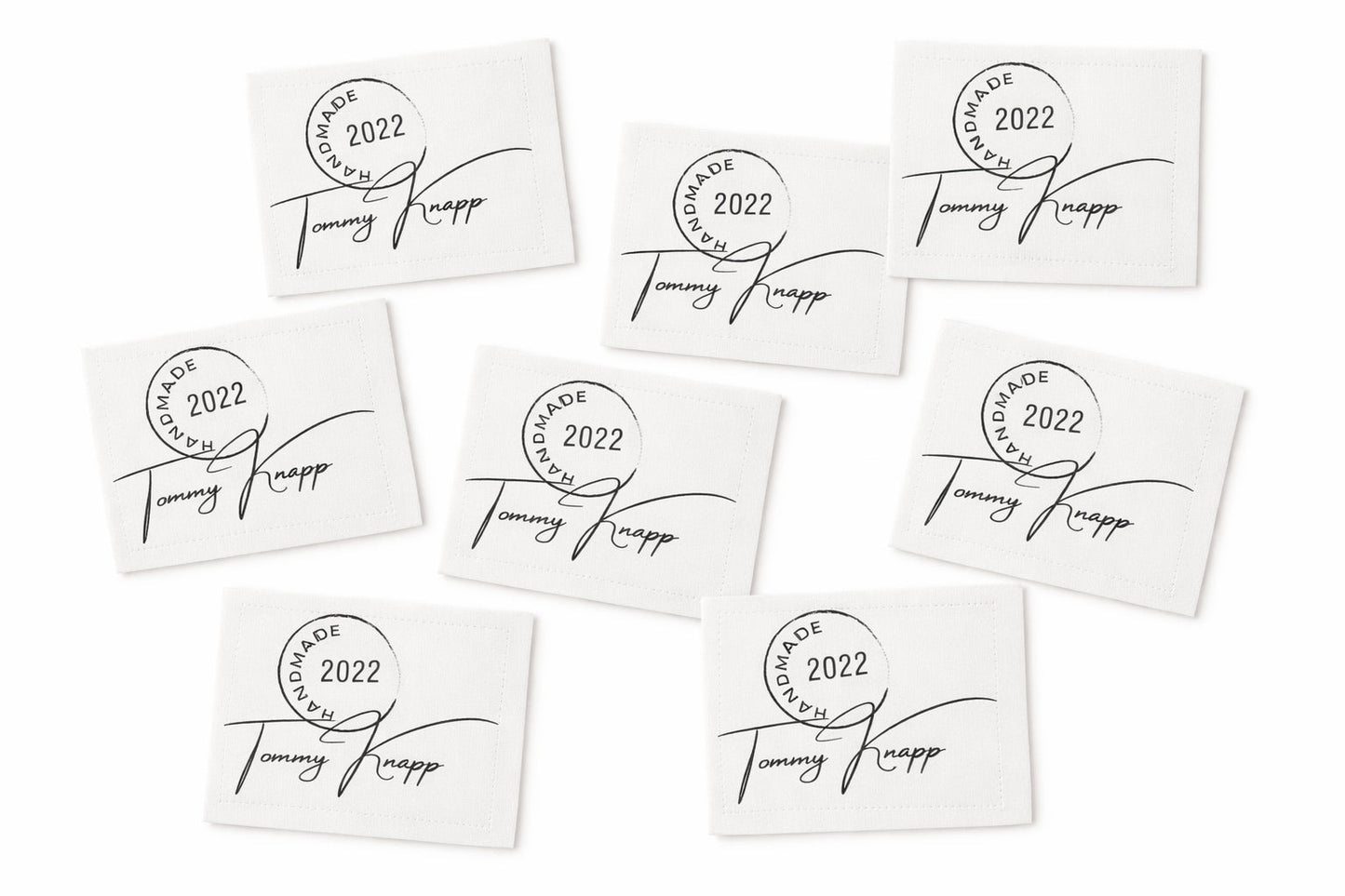 Vintage Postmark Quilt Labels – Personalized Handmade By Quilt Label with Year & Signature – Set of 8 - Jammin Threads