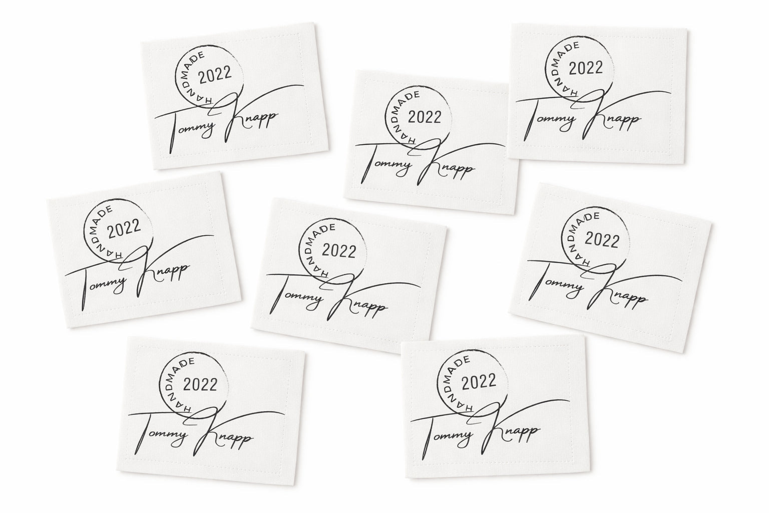 Vintage Postmark Quilt Labels – Personalized Handmade By Quilt Label with Year & Signature – Set of 8 - Jammin Threads