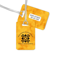 What Happens at Quilt Retreat Stays at Quilt Retreat Luggage tag for quilters - Jammin Threads