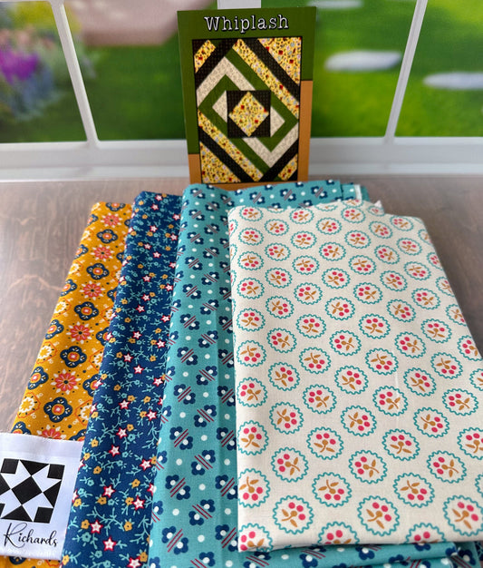 Whiplash Quilt Kit featuring Americana prints by Lori Holt - Jammin Threads
