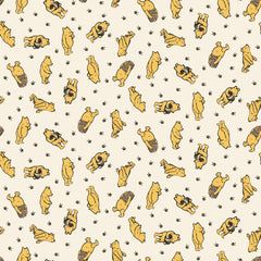 Winnie the Pooh Quilt Fabric Toss C17002 - CREAM by Echo Park Paper Co. - Jammin Threads