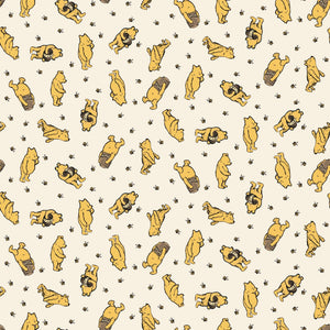 Winnie the Pooh Quilt Fabric Toss C17002 - CREAM by Echo Park Paper Co. - Jammin Threads
