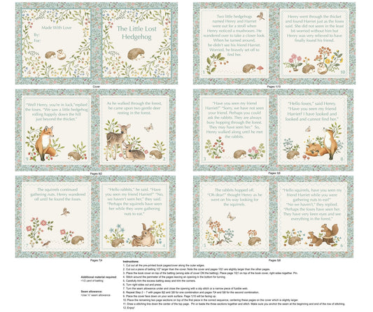 Woodland Heart DP28728 - 11 Book Panel by Northcott Fabrics - Jammin Threads