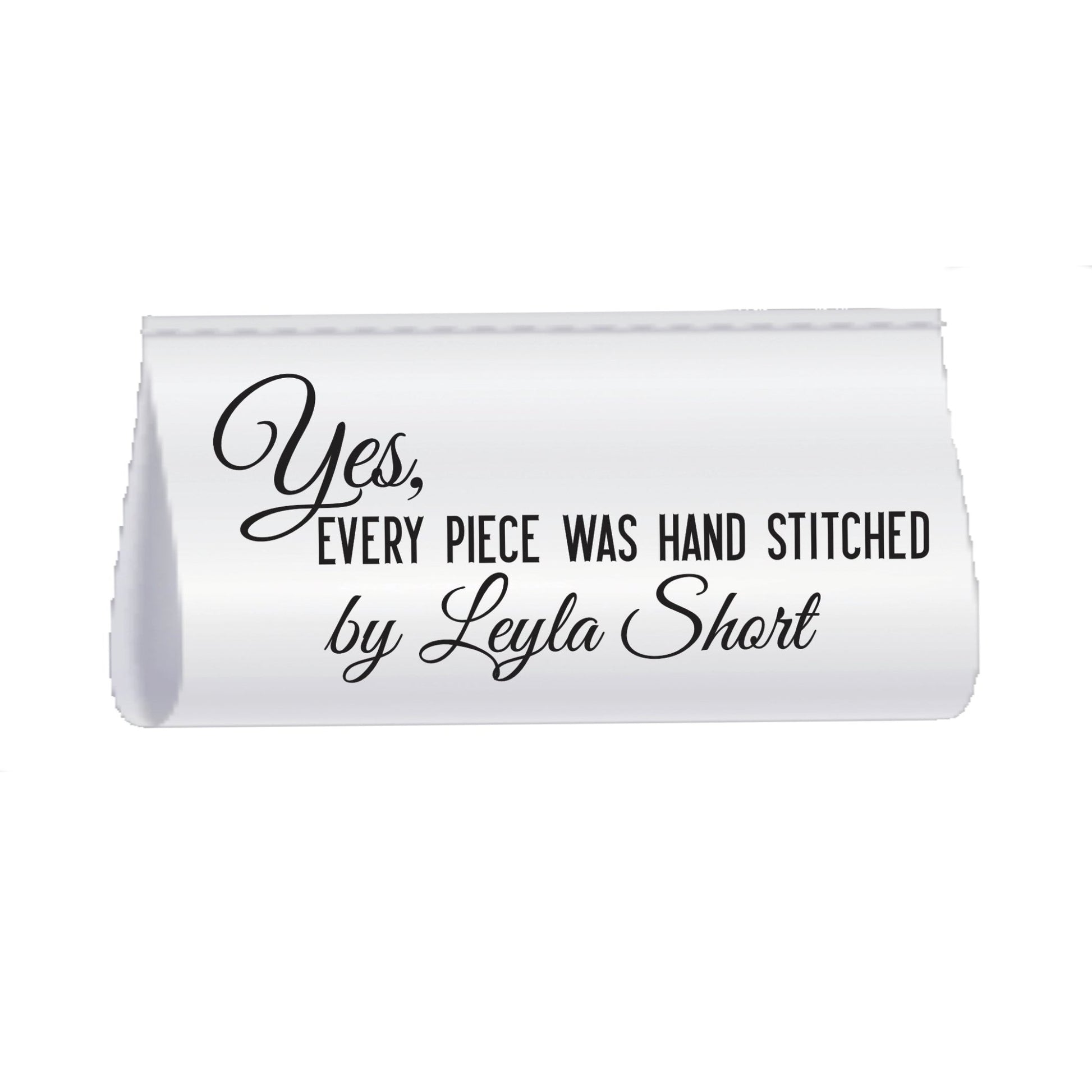 Yes, Every Piece Was Hand Stitched Satin Quilt Tags – Personalized Hand Pieced Quilt Tags – Sew - In Satin Labels – 25 Pack - Jammin Threads