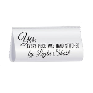Yes, Every Piece Was Hand Stitched Satin Quilt Tags – Personalized Hand Pieced Quilt Tags – Sew - In Satin Labels – 25 Pack - Jammin Threads