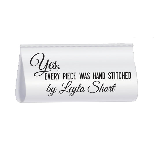 Yes, Every Piece Was Hand Stitched Satin Quilt Tags – Personalized Hand Pieced Quilt Tags – Sew - In Satin Labels – 25 Pack - Jammin Threads