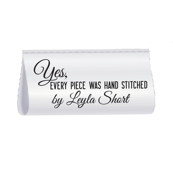 Yes, Every Piece Was Hand Stitched Satin Quilt Tags – Personalized Hand Pieced Quilt Tags – Sew - In Satin Labels – 25 Pack - Jammin Threads