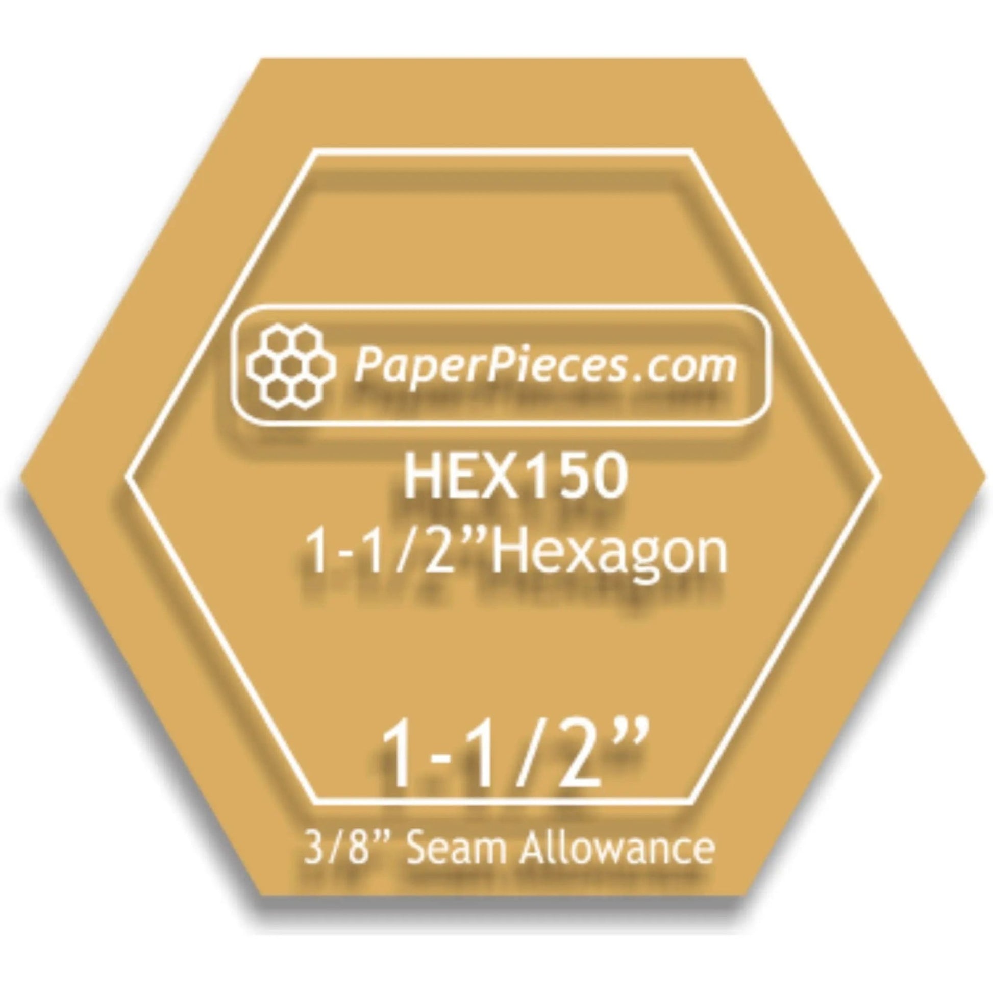 1 1/2" Hexagon acrylic template - Jammin Threads