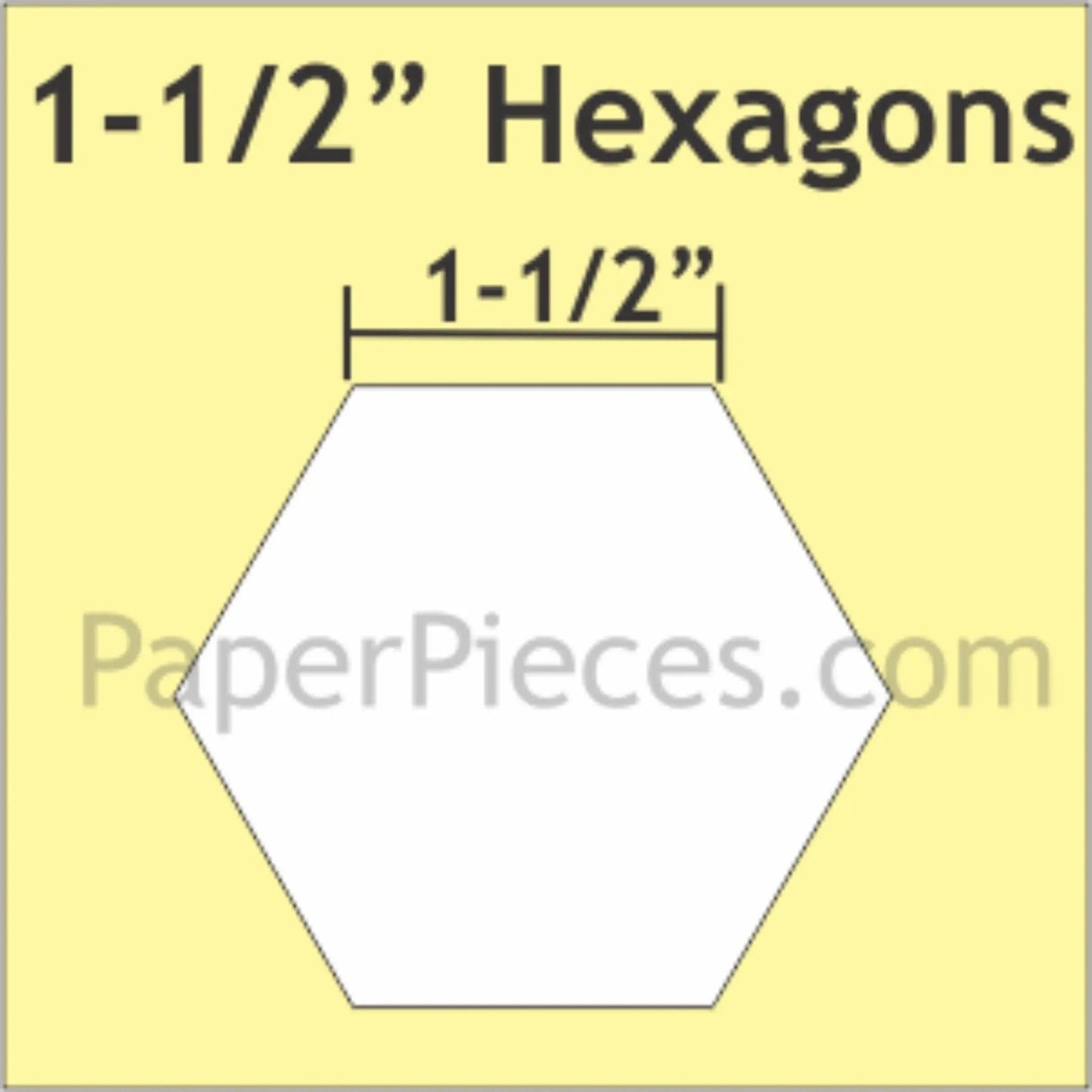 1 1/2" Hexagon Paper Pieces - Jammin Threads