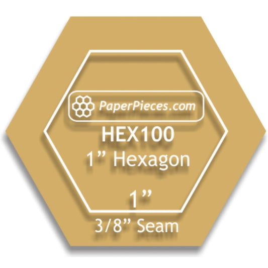 1" Hexagon acrylic template - Jammin Threads