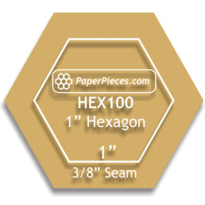 1" Hexagon acrylic template - Jammin Threads