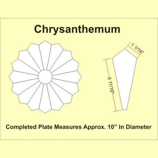 10" 16 Petal Chrysanthemums paper pieces - Jammin Threads