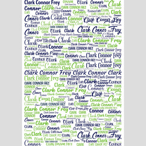 ANY NAME custom fabric panel - Jammin Threads
