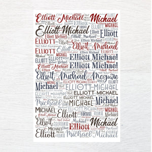 ANY NAME custom fabric panel - Jammin Threads