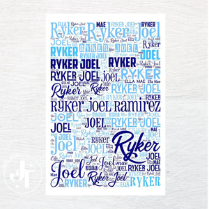 ANY NAME custom fabric panel - Jammin Threads