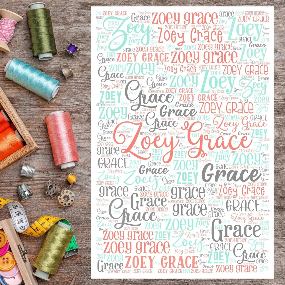 Any Name fabric panel - Jammin Threads