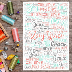 Any Name fabric panel - Jammin Threads