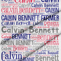 ANY NAME fabric panel - Jammin Threads