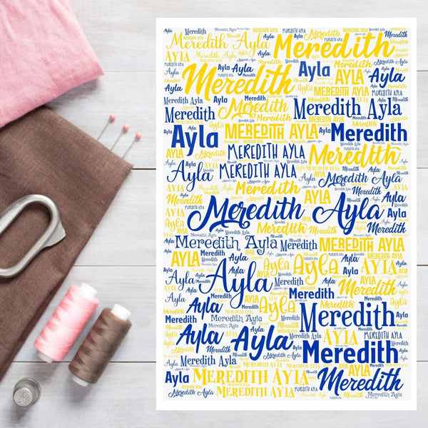 Any Name fabric panel - Jammin Threads