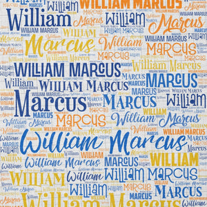 ANY NAME fabric panel - Jammin Threads