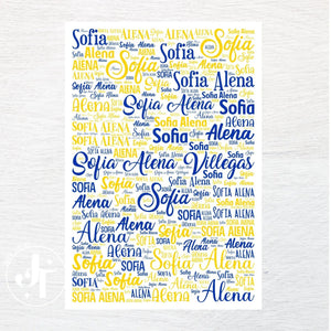 Any Name fabric panel - Jammin Threads