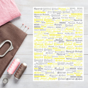 Any Name fabric panel - Jammin Threads