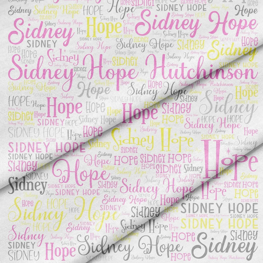 Name fabric panel - Jammin Threads