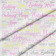Name fabric panel - Jammin Threads