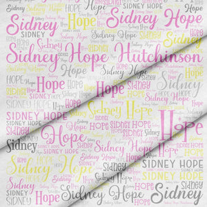 Name fabric panel - Jammin Threads