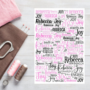 ANY NAME fabric panel - Jammin Threads
