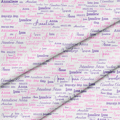 custom fabric- Custom Name Fabric Panel - Jammin Threads