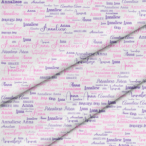 custom fabric- Custom Name Fabric Panel - Jammin Threads