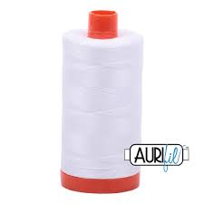 Aurifil 100% Cotton White Thread AU2024 - 50 Weight - 1422 Yards - MK50SC6-2024 - Jammin Threads