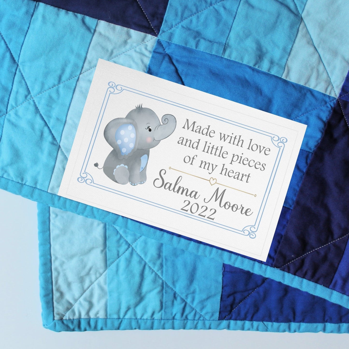 personalized baby quilt labels - Jammin Threads