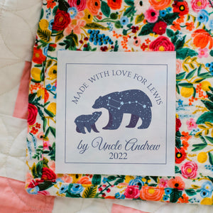Bear Quilt Label - Jammin Threads