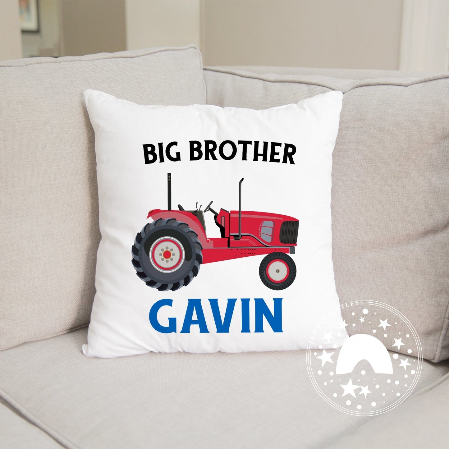 Big Brother Tractor Throw Pillow - Jammin Threads