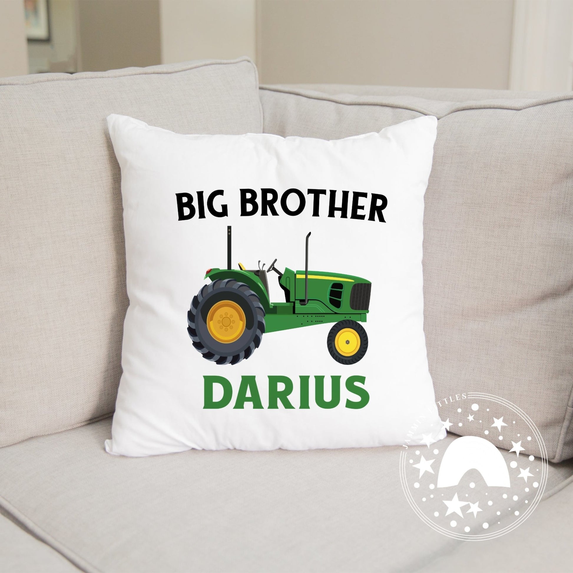 Big Brother Tractor Throw Pillow - Jammin Threads