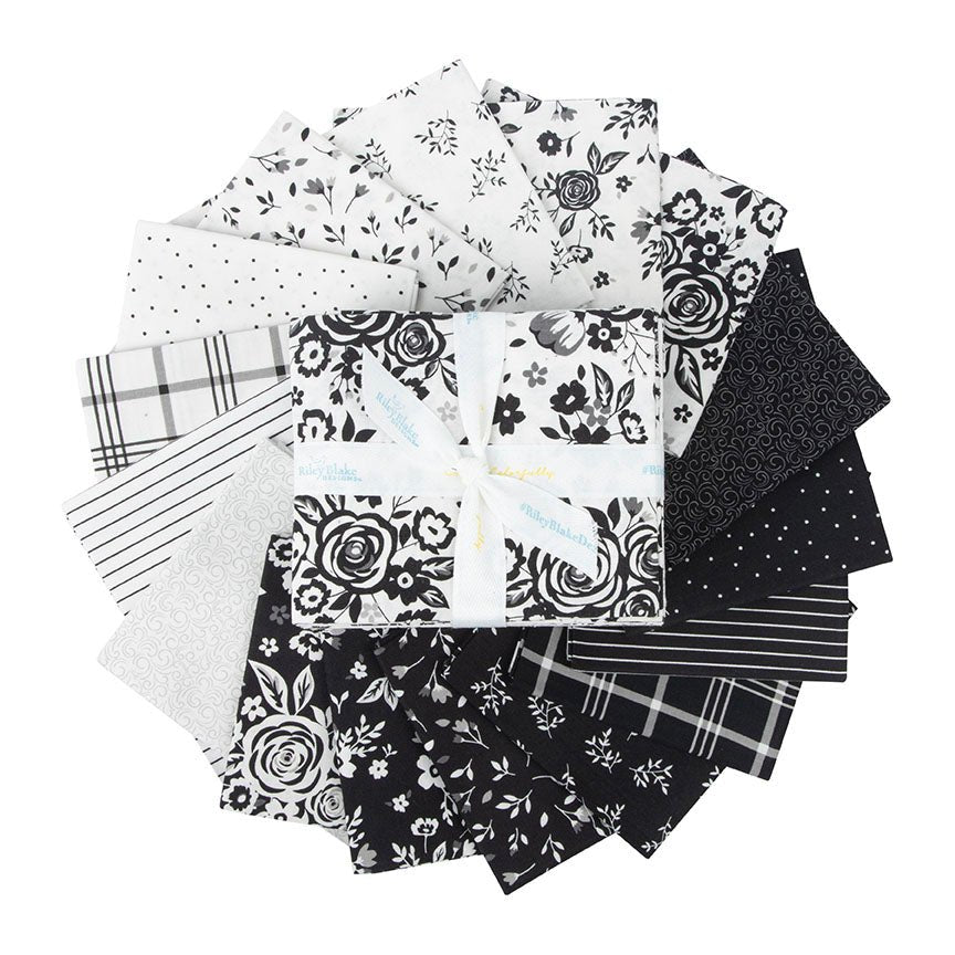 Black Tie Fat Quarter Bundle by Dani Mogstad for Riley Blake Designs - Jammin Threads