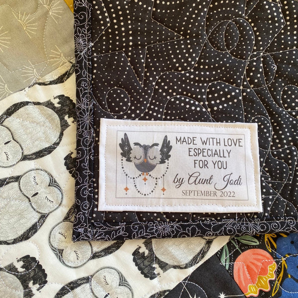 Boho Owl Quilt Label - Jammin Threads