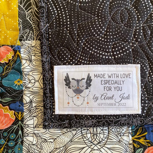 Boho Owl Quilt Label - Jammin Threads