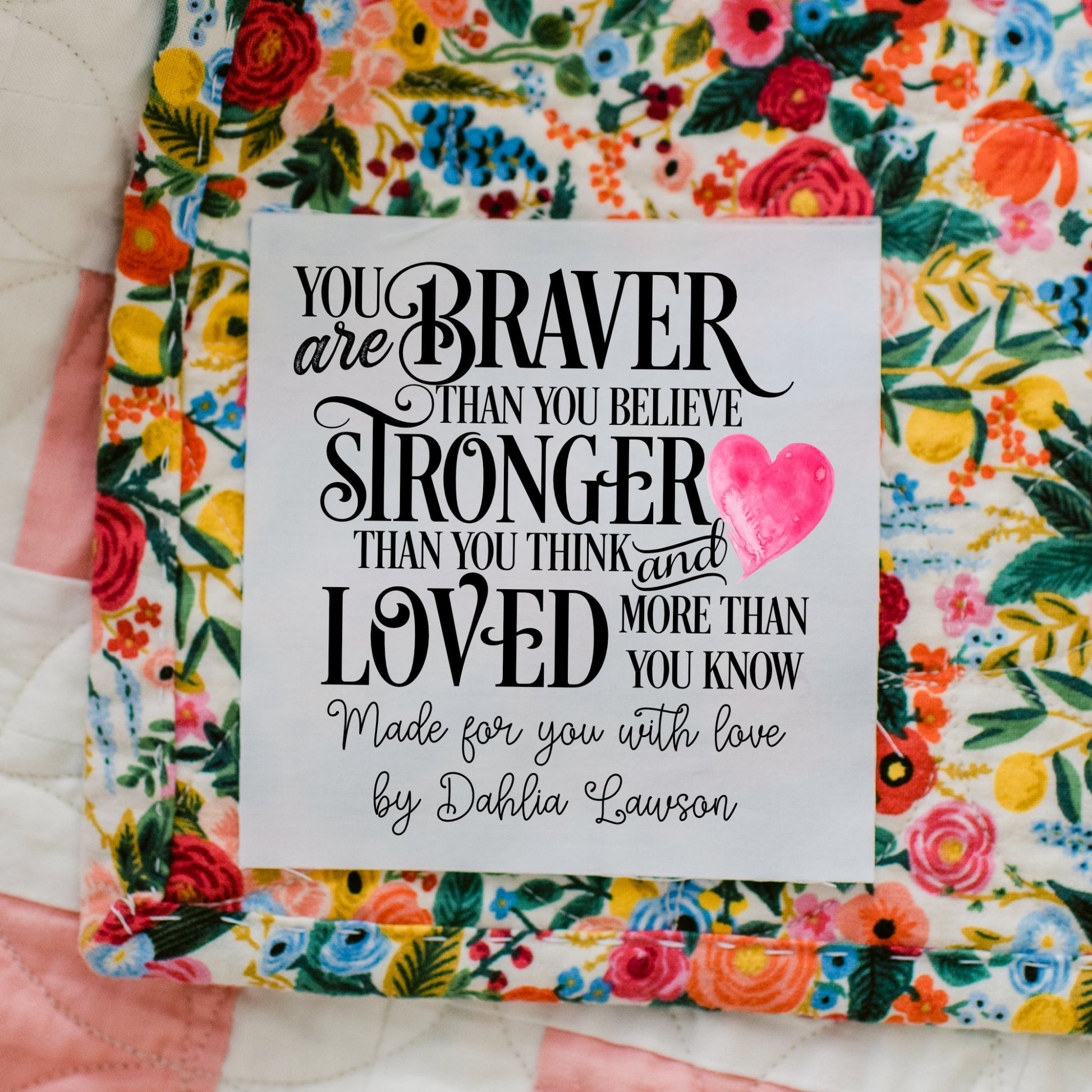 You are braver than you think. Inspirational quilt labels by Jammin threads