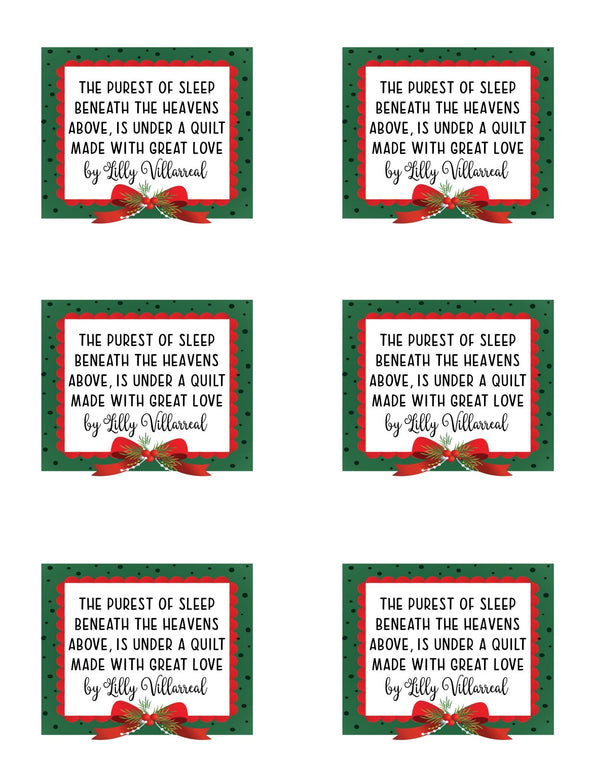 Christmas Quilt Labels - Jammin Threads
