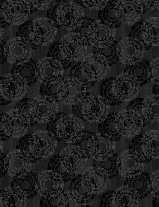 Circle Burst Charcoal Quilt Fabric by Wilmington Prints - Jammin Threads