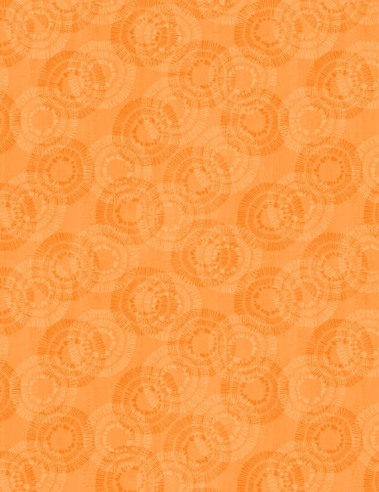 Circle Burst Orange Quilt Fabric by Wilmington Prints - Jammin Threads