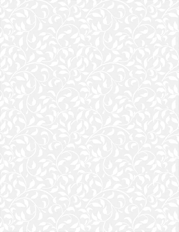 Climbing Vine White on White Quilt Fabric by Wilmington Prints. White tone on tone - Jammin Threads