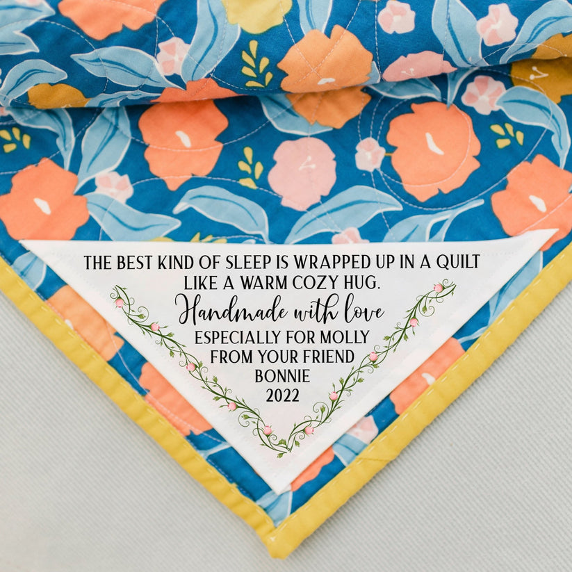 The Best Kind of Sleep Personalized Corner Quilt Label Jammin Threads